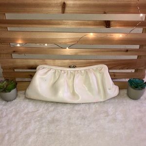 Vintage White Clutch with Handle
